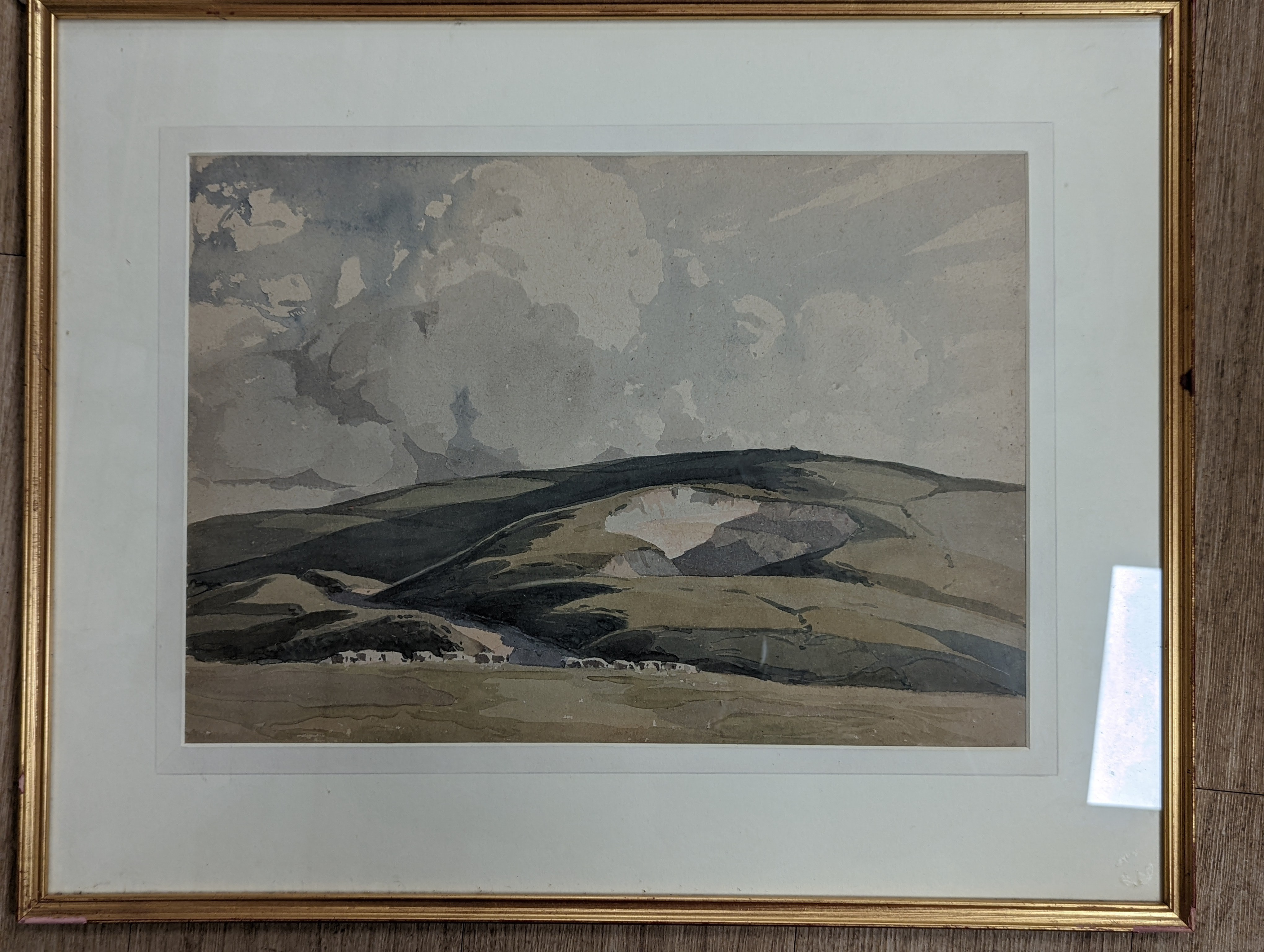 Walter Robert Stewart Acton (1879-1960), five watercolours, Views along the South Downs, largest 32 x 45cm